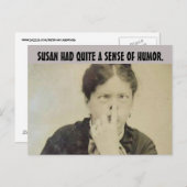 FUNNY RETRO HOUSEWIFE 'FUNNY FACE'-Briefkaarten Briefkaart (Voorkant / Achterkant)