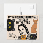 FUNNY RETRO HUUSEWIFE CAT LOVER BRIEFKAARTEN (Voorkant / Achterkant)