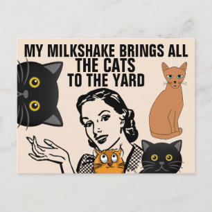 FUNNY RETRO HUUSEWIFE CAT LOVER BRIEFKAARTEN