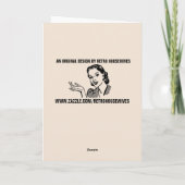 FUNNY RETRO HUUSEWIFE WENSKAARTEN KAART (Achterkant)