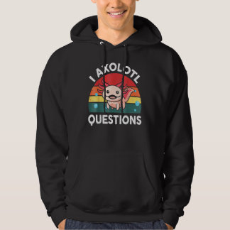Funny Retro I Axolotl vraagt roze Salamander Ki Hoodie
