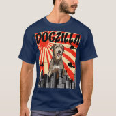 Funny Retro Japanese Dogzilla Irish Wolfhound T-shirt (Voorkant)