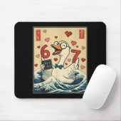 Funny Retro Japanese Goose Teacher 6 7 Meme Valent Muismat (Met muis)