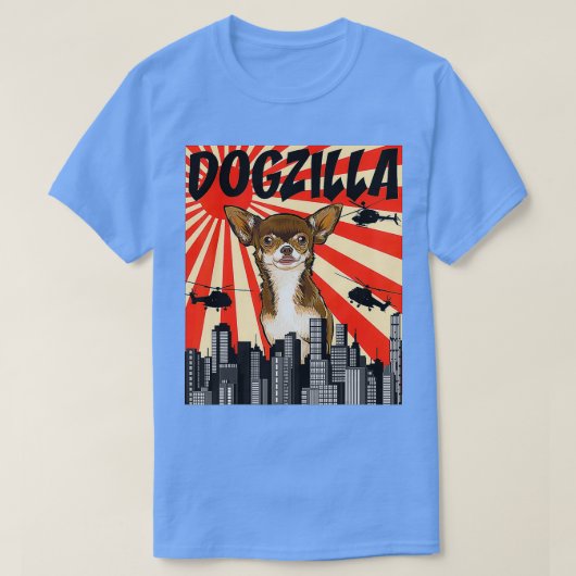 Funny Retro Japans Dogzilla Brown Chihuahua T-shirt (Design voorkant)