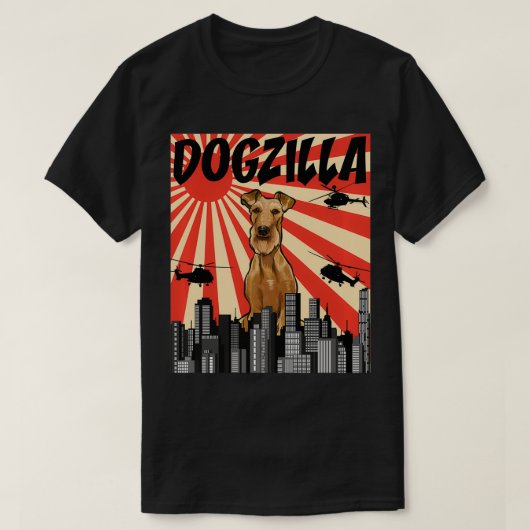 Funny Retro Japans Dogzilla Irish Terrier Pullov T-shirt (Design voorkant)