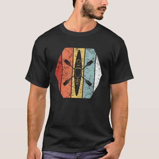 Funny Retro  Kayaking 80-stijl T-shirt (Voorkant)