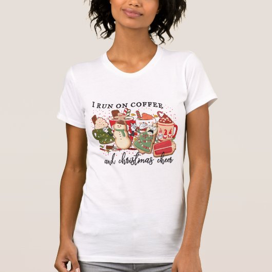Funny Retro-kerstkoffie Shirt (Voorkant)