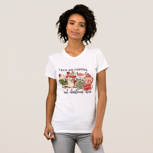 Funny Retro-kerstkoffie Shirt (Voorkant volledig)