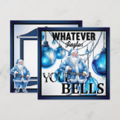 Funny Retro Kerstmis Feestdagenkaart (Voorkant / Achterkant)