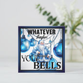 Funny Retro Kerstmis Feestdagenkaart (Staand voorkant)