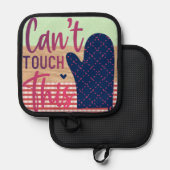 Funny Retro Kitchen Oven Mitt | Pannenlap (Voorkant / Achterkant)
