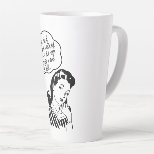 Funny Retro Leading Club Book Latte Mok (Rechterhoek)