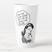 Funny Retro Leading Club Book Latte Mok (Voorkant)