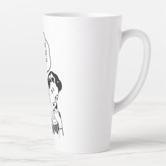 Funny Retro Leading Club Book Latte Mok (Rechts)