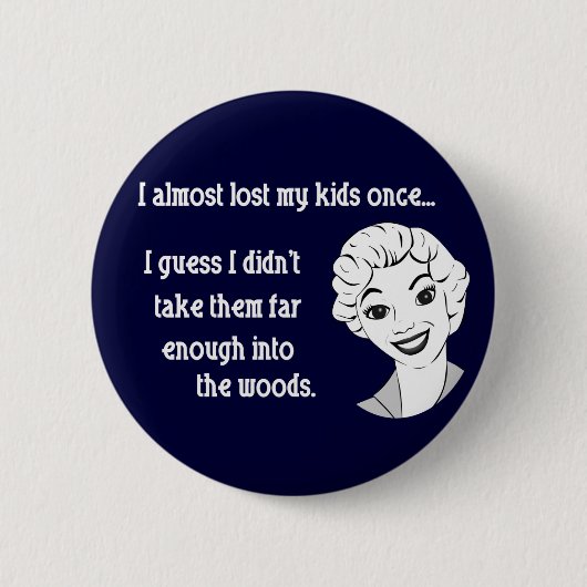 Funny Retro mama Button (Voorkant)