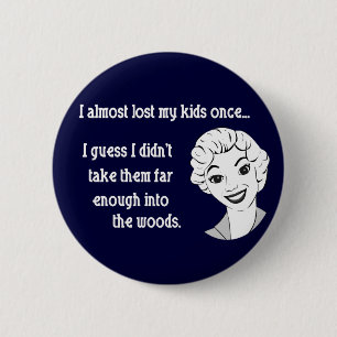 Funny Retro mama Button