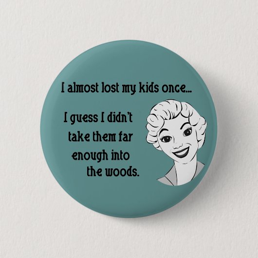 Funny Retro mama Button (Voorkant)