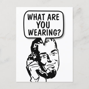 FUNNY RETRO MAN 'TALKING DIRTY'-BRIEFKAART BRIEFKAART