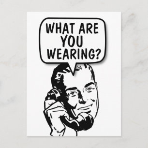 FUNNY RETRO MAN 'TALKING DIRTY'-BRIEFKAART BRIEFKAART