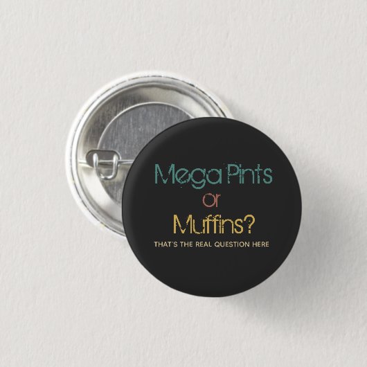 Funny Retro Mega Pint of Muffins Ronde Button 3,2 Cm (Voorkant /achterkant)