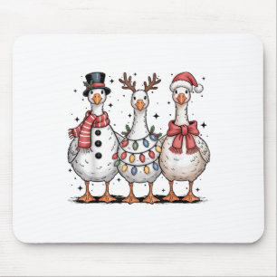 Funny Retro Merry Goosemas Kerst Gekke Goose X Muismat
