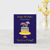 Funny Retro Mushroom Pun Schattigee Fungi Verjaard Kaart (Gele Bloem)