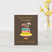 Funny Retro Mushroom Pun Schattigee Fungi Verjaard Kaart (Gele Bloem)