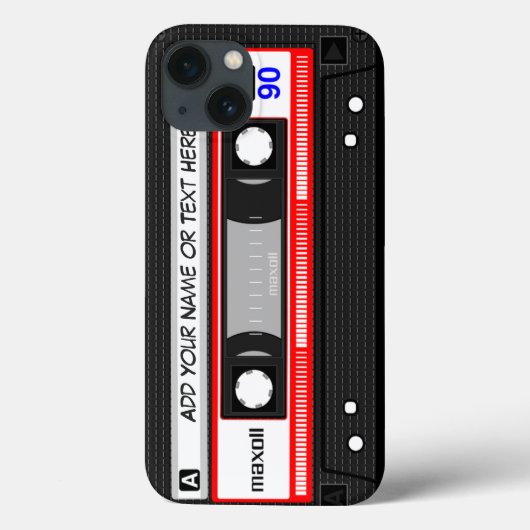 Funny Retro Music Cassettebandje Patroon Case-Mate iPhone Case (Achterkant)