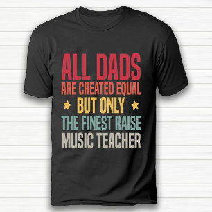 Funny Retro  Music Teacher Zwart T-shirt