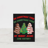 Funny Retro Oh Christmas Tree My Skinny Jeans Are  Kaart (Voorkant)