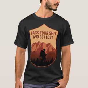Funny Retro Outdoor Hiking Camping Mountain Hiker T-shirt