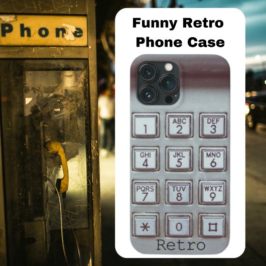 Funny Retro Payphone iPhone Hoesje