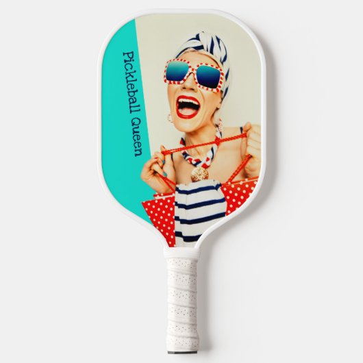 Funny Retro Pickleball Queen Dames Paddle (Voorkant)