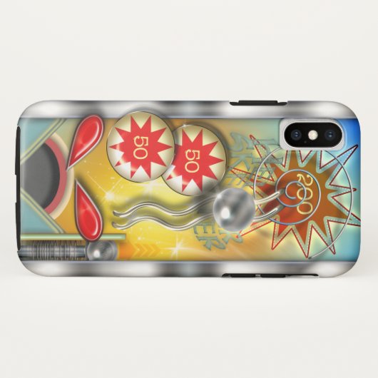 Funny Retro Pinball Machine Case-Mate iPhone Case (Achterkant (horizontaal))