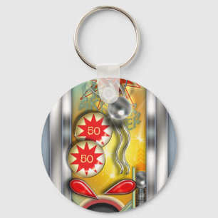 Funny Retro Pinball Machine Sleutelhanger