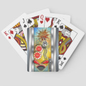 Funny Retro Pinball Machine Speelkaarten (Achterkant)