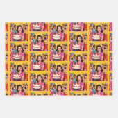 Funny Retro Pop Art Birthday Party Surprise Inpakpapier Vel (Voorkant)