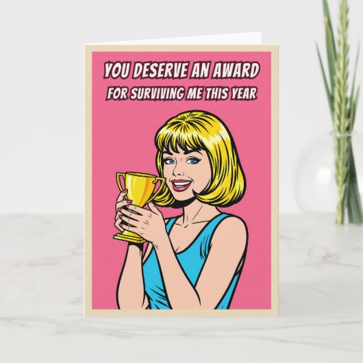 Funny Retro Pop Art Teacher Appreciation Card Kaart (Voorkant)