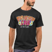 Funny Retro Procrastination Club Rainbow T-shirt (Voorkant)