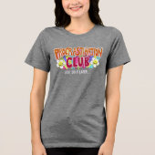 Funny Retro Procrastination Club  Rainbow Tri-Blend Shirt (Voorkant)