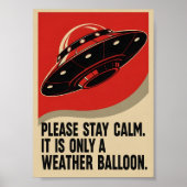 Funny Retro Propaganda UFO Poster (Voorkant)