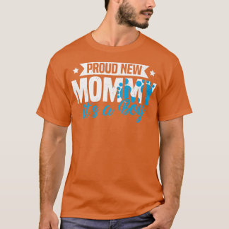 Funny Retro Proud New Mama, het is een Jongen Gend T-shirt