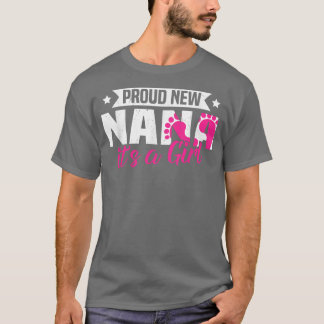 Funny Retro Proud New Nana Het is een meisje Gende T-shirt