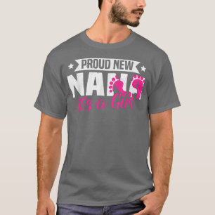 Funny Retro Proud New Nana Het is een meisje Gende T-shirt