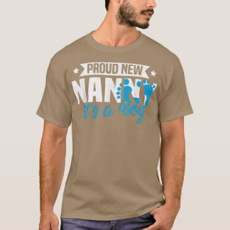 Funny Retro Proud New Nanny Het is een Jongen Gend T-shirt