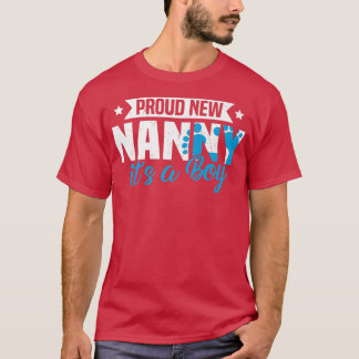 Funny Retro Proud New Nanny Het is een Jongen Gend T-shirt