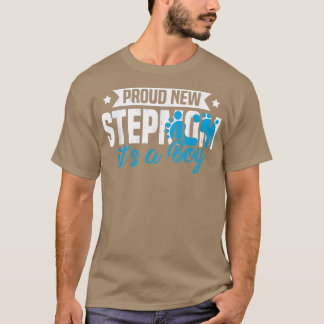 Funny Retro Proud New Stepmam Het is een jongen di T-shirt