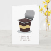 Funny Retro Pudding Teacher Wenskaart Kaart (Gele Bloem)