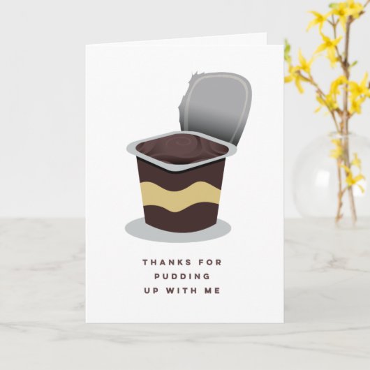 Funny Retro Pudding Teacher Wenskaart Kaart (Gele Bloem)