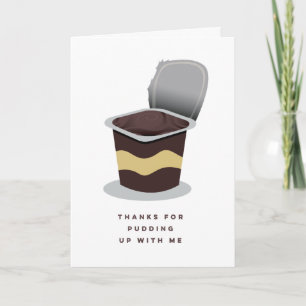 Funny Retro Pudding Teacher Wenskaart Kaart